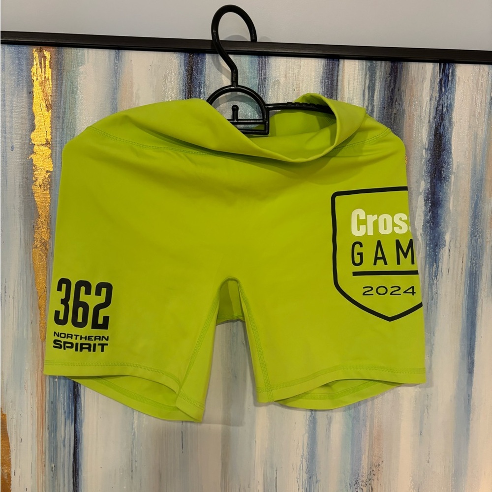 CrossFit Games 2024 performance shorts. Lime Green. NWT XL